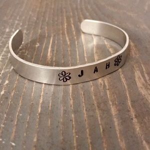 handmade Jewelry - Hand stamped adjustable metal cuff bracelet handmade Jewelry - Hand stamped adjustable metal cuff bracelet